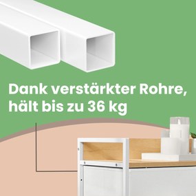Cómoda armário 5 gavetas em tecido com puxadores 29 x 98,2 x 70 cm branco-carvalho bege