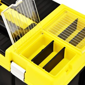 Caixa de ferramentas 595x337x316 mm plástico amarelo