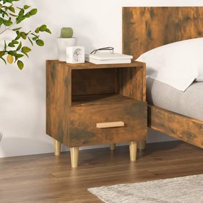 Mesa de cabeceira 40x35x47 cm cor carvalho fumado