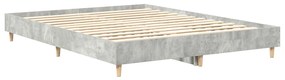 Estrutura de cama sem colchão 140x200 cm cinzento cimento