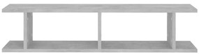 Estantes de parede 2 pcs 90x18x20cm contraplacado cinza cimento