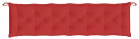 Almofadões banco jardim 2 pcs 200x50x7cm tecido oxford vermelho