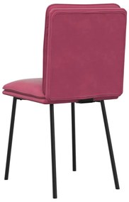 Cadeiras de jantar 2 pcs veludo vermelho tinto