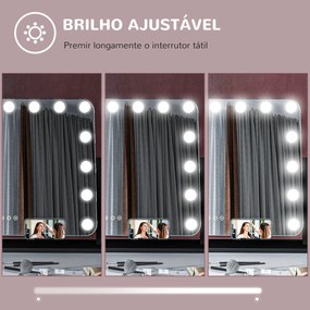 Espelho de Maquilhagem Estilo Hollywood com Luzes Espelho de Toucador