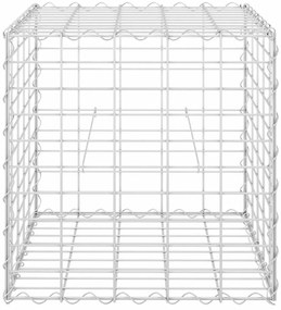 Canteiro elevado/cubo gabião 50x50x50 cm cm fio de aço