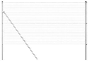 Cerca de Arame Soldado com 7 Postes 1,2x10 m Aço Galvanizado