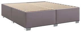 Estrutura de cama 180x200 cm couro artificial cinzento