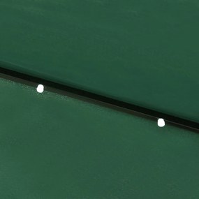 Guarda-sol de jardim com luzes LED e poste de aço 2x3 m verde