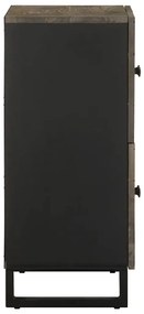 Aparador preto 60x33x75 cm madeira de mangueira maciça