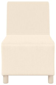 Poltrona 55 cm tecido corduroy creme