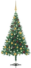 3077487 vidaXL Árvore de Natal artificial pré-iluminada com bolas 230 ramos