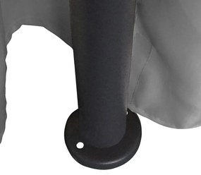 Gazebo com cortinas redondo 3,5x2,7 m antracite