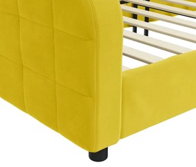 Sofá-cama 90x200 cm veludo amarelo