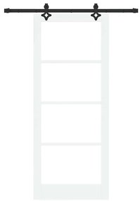 Porta Deslizante vidaXL com Conjunto de Acessórios Branco 86x211 cm Ma