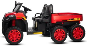 Carro elétrico para crianças RIDER 24V com tração nas quatro rodas (4X 200W), 2 Lugares bateria de lítio, rodas EVA, assento duplo em couro sintético