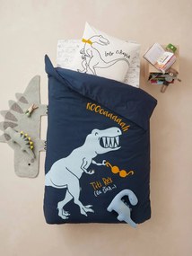 Conjunto de cama, para criança Magicouette®, Dinossauros azul escuro liso com motivo