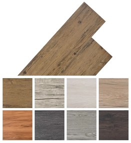 Tábuas soalho PVC não-autoadesivo 5,26m² 2 mm castanho nogueira