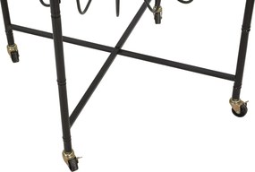 MESA DE CENTRO CEBU COM VIDRO 70,5X65X57 CM CASTANHO E PRETO