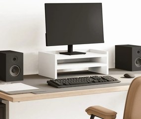 vidaXL Suporte para monitor 42x24x16 cm derivados de madeira branco