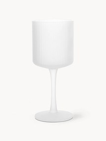 Copos de vinho branco artesanais com relevo canelado Ripple, conjunto de 2