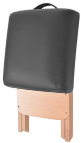 Banco massagens dobrável assento 12 cm espess. + 2 rolos preto
