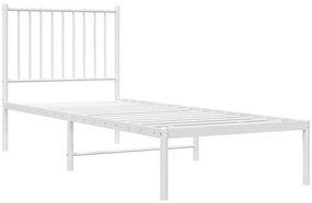 Estrutura de cama sem colchão com cabeceira 75x190 cm branco