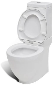Conjunto com sanita e bidé cerâmica branca