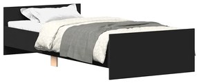 Estrutura de cama 100x200 cm derivados de madeira preto