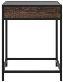 Mesa de cabeceira c/ LED Infinity 40x40x51 cm carvalho castanho