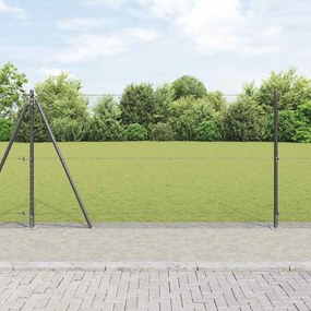 vidaXL Conjunto de Cercas Conjunto de 2 Cinza Aço 25 x 1,2 m Durable