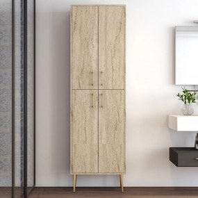 Armário Multiusos Berlin A – Travertino – 60 cm x 200 cm x 35 cm