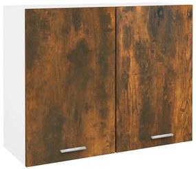 vidaXL Armário suspenso “Lyon” 80x31x60 cm carvalho fumado