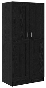 vidaXL Guarda-roupa Carvalho Preto 82,5 x 51,5 x 180 cm