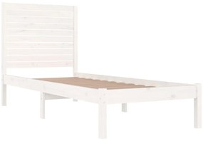 Estrutura cama pequena solteiro 75x190 cm madeira maciça branco