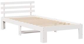 Estrutura de Cama de Madeira Branca Madeira Solteiro Durável