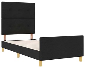 Cama vidaXL Preta 100x200 cm em Tecido