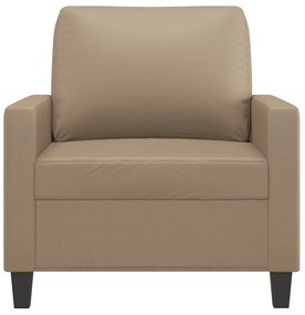 Poltrona 60 cm couro artificial cappuccino