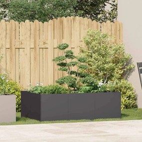 Vaso floreira 120x80x40 cm aço preto