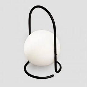 Lâmpada De Mesa Led Sem Fios Em Polietileno Balum Preto - Sklum
