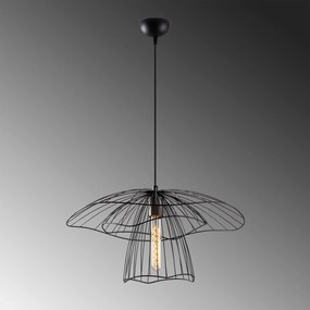 Candeeiro Chandelier Tel – Preto – 50 cm de Diâmetro, Altura Ajustável