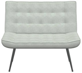 Banco 110x74x84 cm veludo cinzento-claro