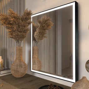 Espelho LED com moldura para casa de banho M1