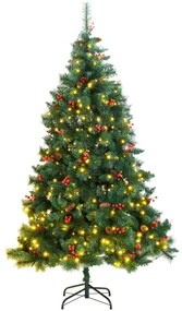 vidaXL Árvore de Natal artificial articulada c/ 300 luzes LED 180 cm