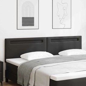 Cabeceira VidaXL Design Simples Preta 200 cm em Couro Sintético