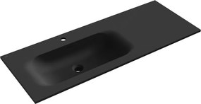 Mexen Vela lavatório de embutir à esquerda 121 x 46,5 cm, preto mate - 25231271L