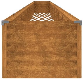 Canteiro elevado de jardim 960x50x36 cm aço corten
