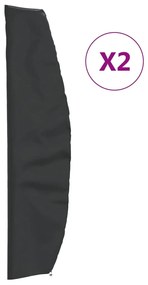 vidaXL Capas p/ guarda-sol de jardim 2 pcs 265x50/70/40 cm oxford 420D