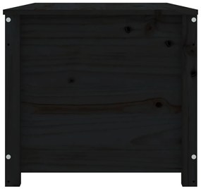 Caixa de arrumação 110x50x45,5 cm madeira de pinho maciça preto