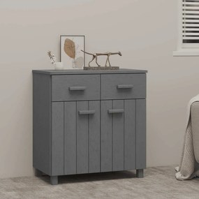 vidaXL Aparador HAMAR 79x40x80 cm pinho maciço cinza-escuro