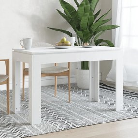 800756 vidaXL Mesa de jantar 120x60x76 cm contraplacado branco